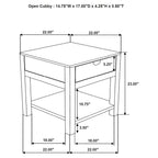 Esther 1-drawer Solid Wood Side End Table Natural Sheesham