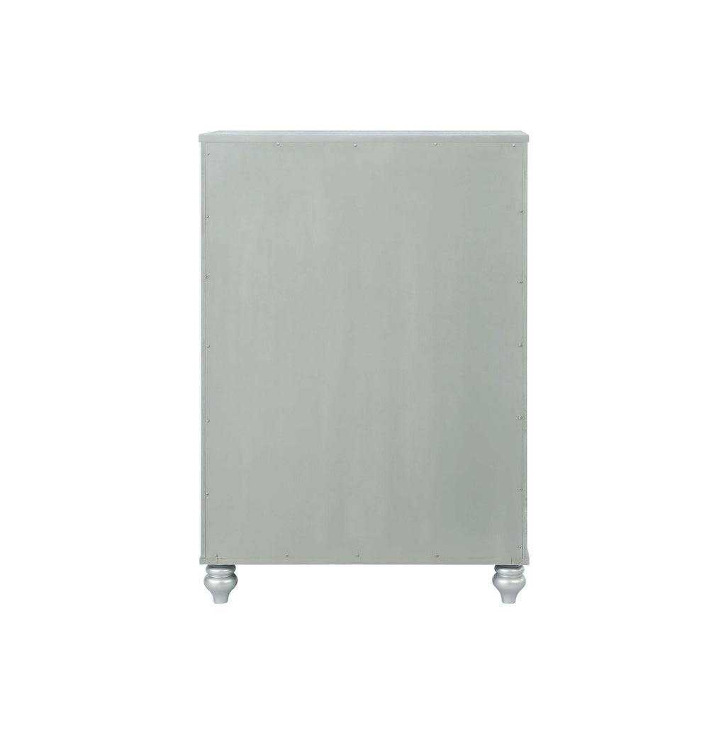 Gunnison 5-drawer Bedroom Chest Silver Metallic