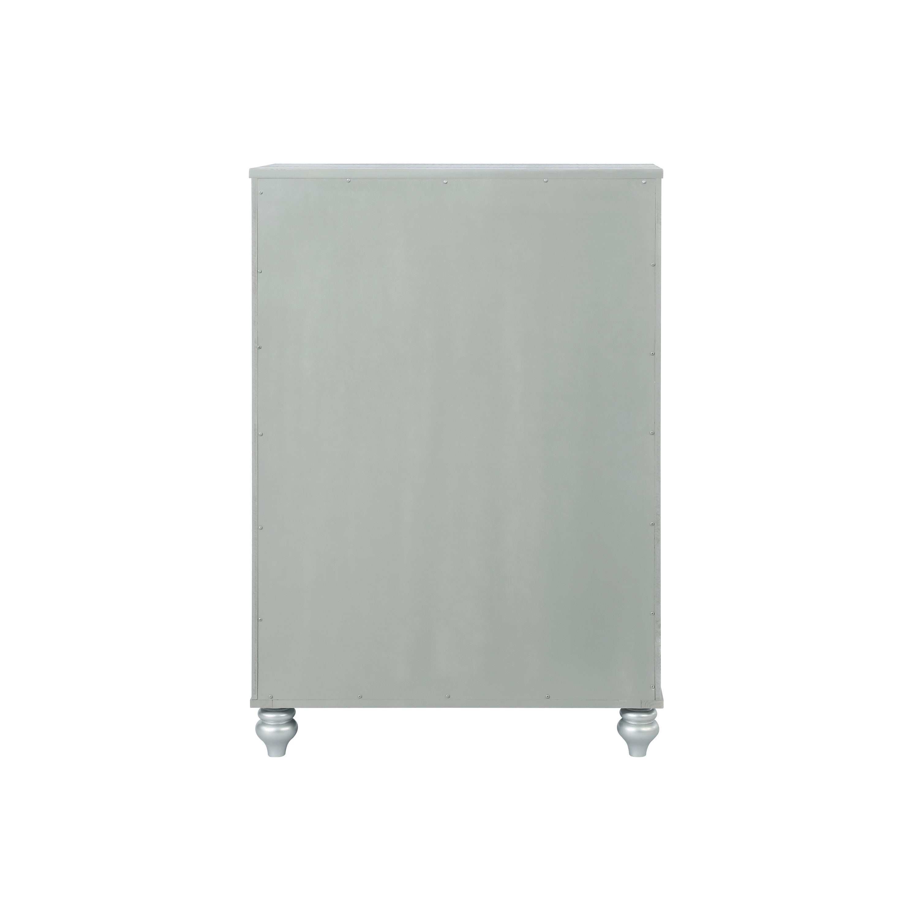 Gunnison 5-drawer Bedroom Chest Silver Metallic