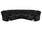 Atkinson Upholstered Reclining Sectional Sofa Black