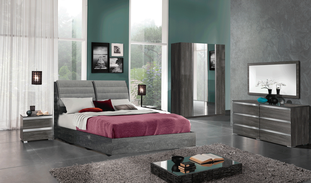 ESF Furniture - Elite 6 Piece King Bedroom Set Bed with Oxford cases - ELITEBEDK.S-6SET