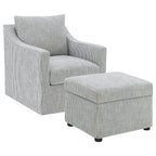 Winter Upholstered Hydraulic Lift Top Storage Ottoman Beige