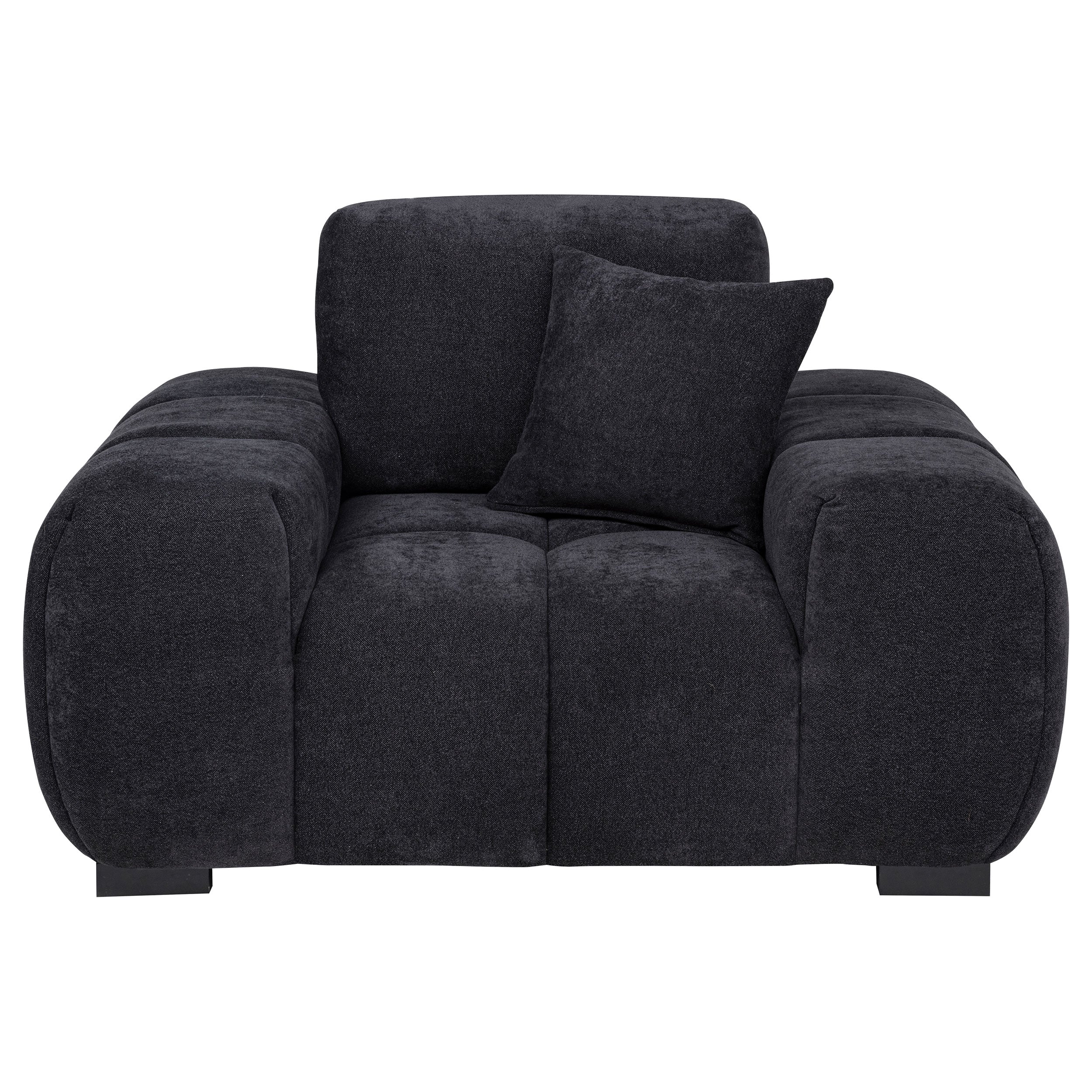 Octavia Upholstered Track Arm Accent Chair Amber
