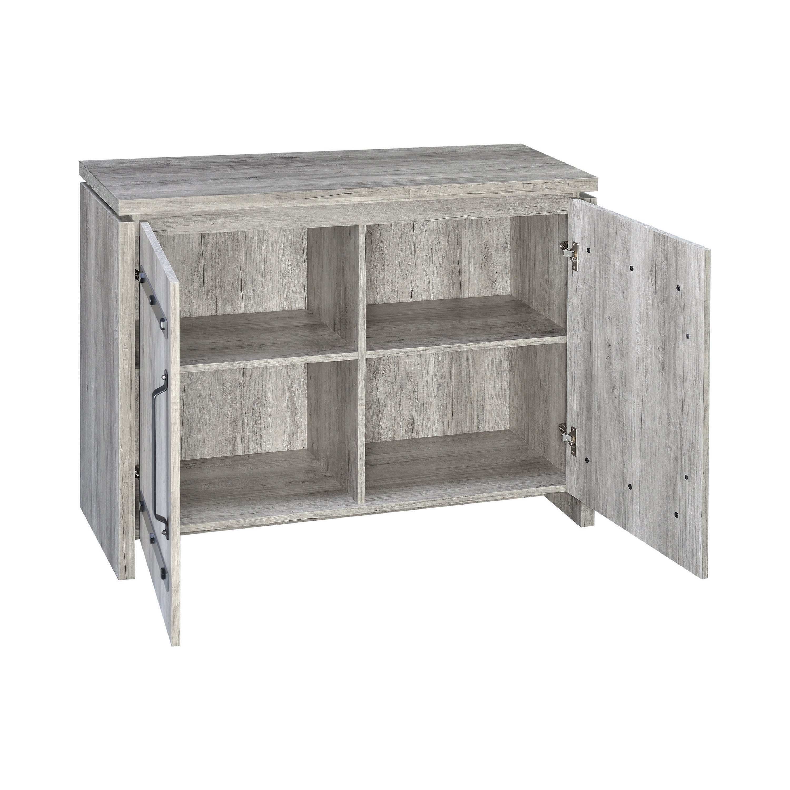 Enoch 2-door Engineered Wood Accent Cabinet Grey Driftwood