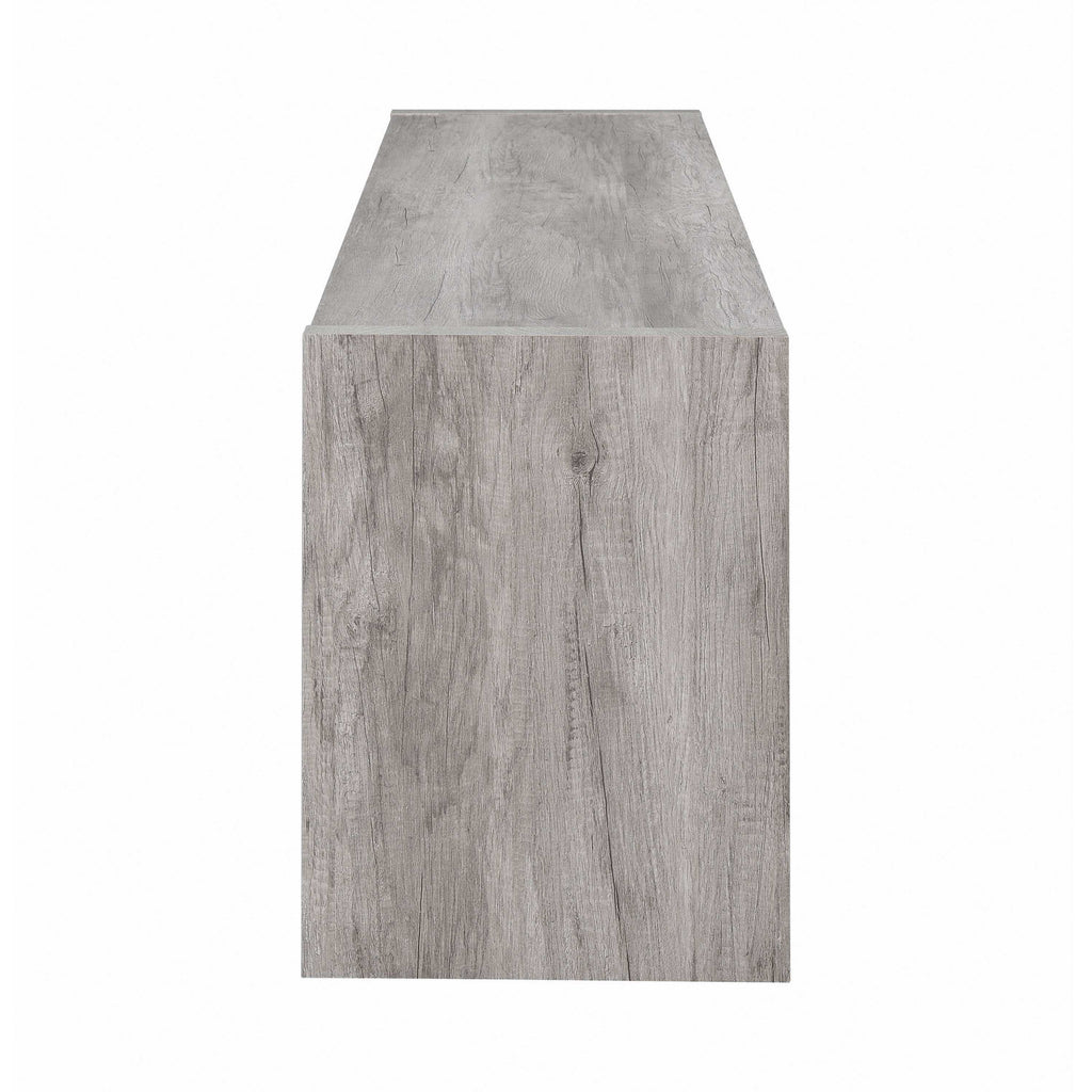 Burke 2-door Engineered Wood 71-inch TV Stand Grey Driftwood