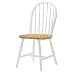 Windsor Natural Brown & White Side Chairs (Set of 4)