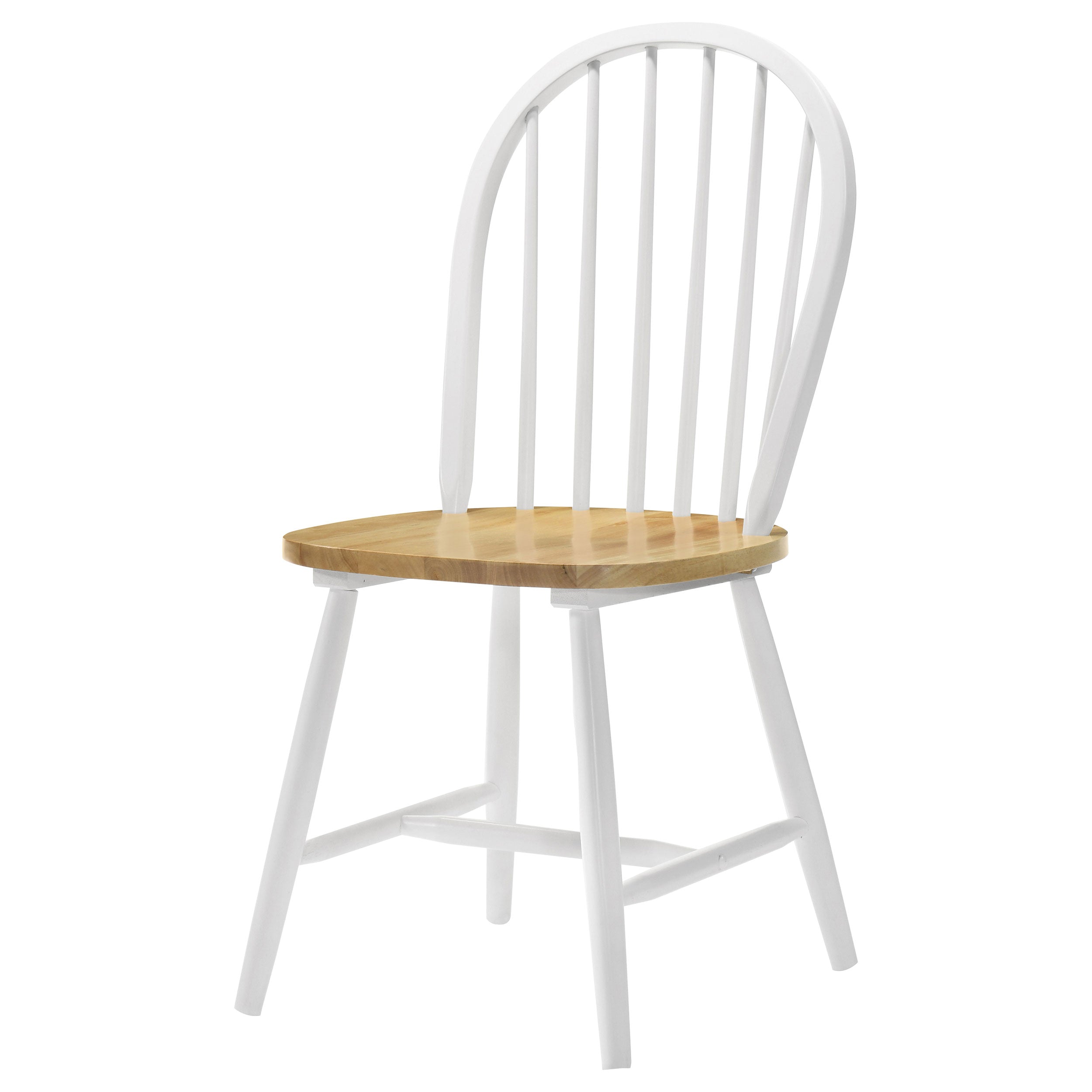 Windsor Natural Brown & White Side Chairs (Set of 4)