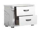 ESF Furniture - Anna 6 Piece King Bedroom Set in White-Grey - ANNASTATUSKS-6SET