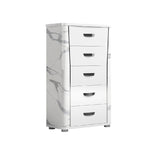 ESF Furniture - Anna 6 Piece King Bedroom Set in White-Grey - ANNASTATUSKS-6SET