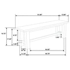 Cardova 51-inch Solid Wood Dining Bench Vineyard Oak