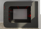 ESF Furniture - Gamer Bed 90x200 in Red & Black - GAMERBEDRED90x200