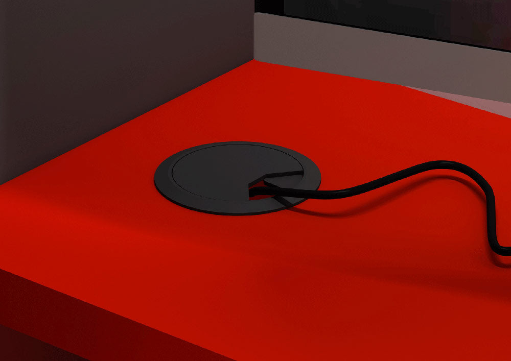 ESF Furniture - Gamer Bed 120x200 in Red & Black - GAMERBEDRED120x200