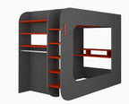 ESF Furniture - Gamer Bed 120x200 in Red & Black - GAMERBEDRED120x200