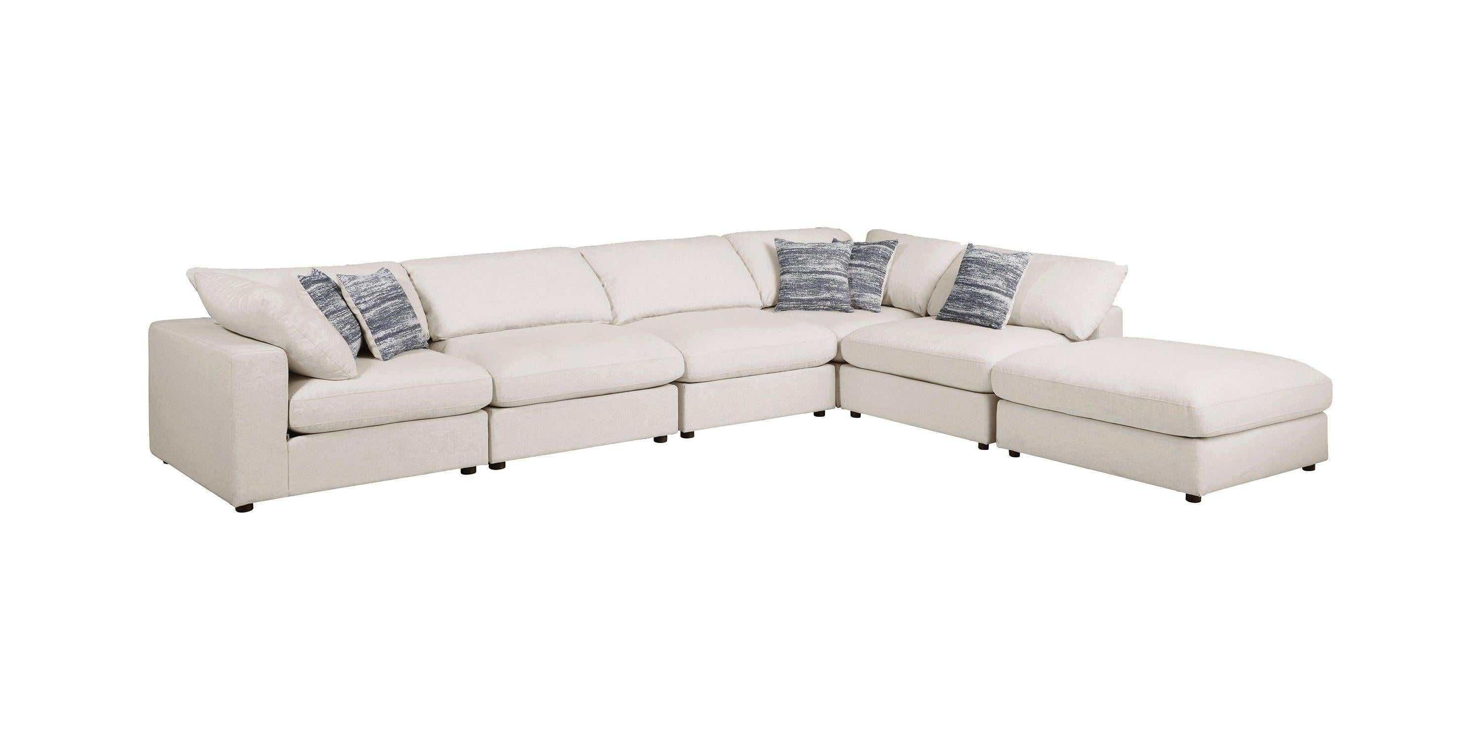 Serene 6-piece Upholstered Modular Sectional Sofa Beige
