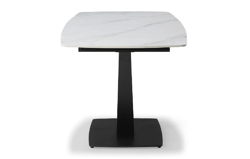 ESF Furniture - 109 - 7 Piece Dining Table Set in White Ceramic - 109TABLEWHITE-7SET