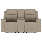 Brentwood Upholstered Motion Reclining Loveseat Taupe