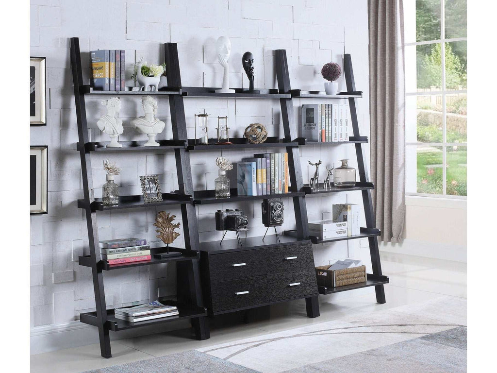 Colella 72-inch 5-shelf Storage Ladder Bookshelf Cappuccino