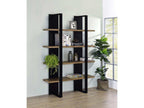 Danbrook 71-inch 4-shelf Bookshelf Black and Aged Walnut