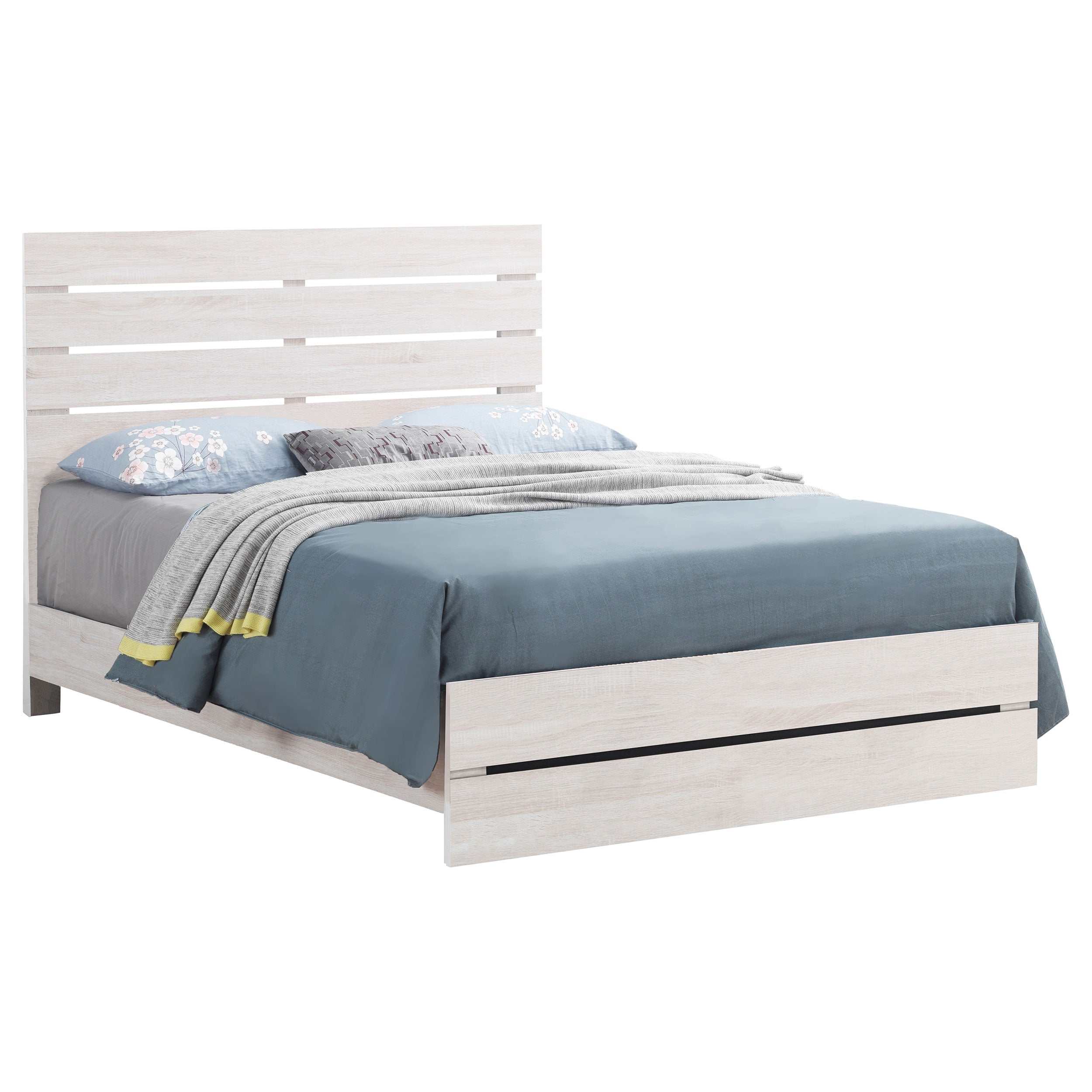 Brantford Wood Queen Panel Bed Coastal White