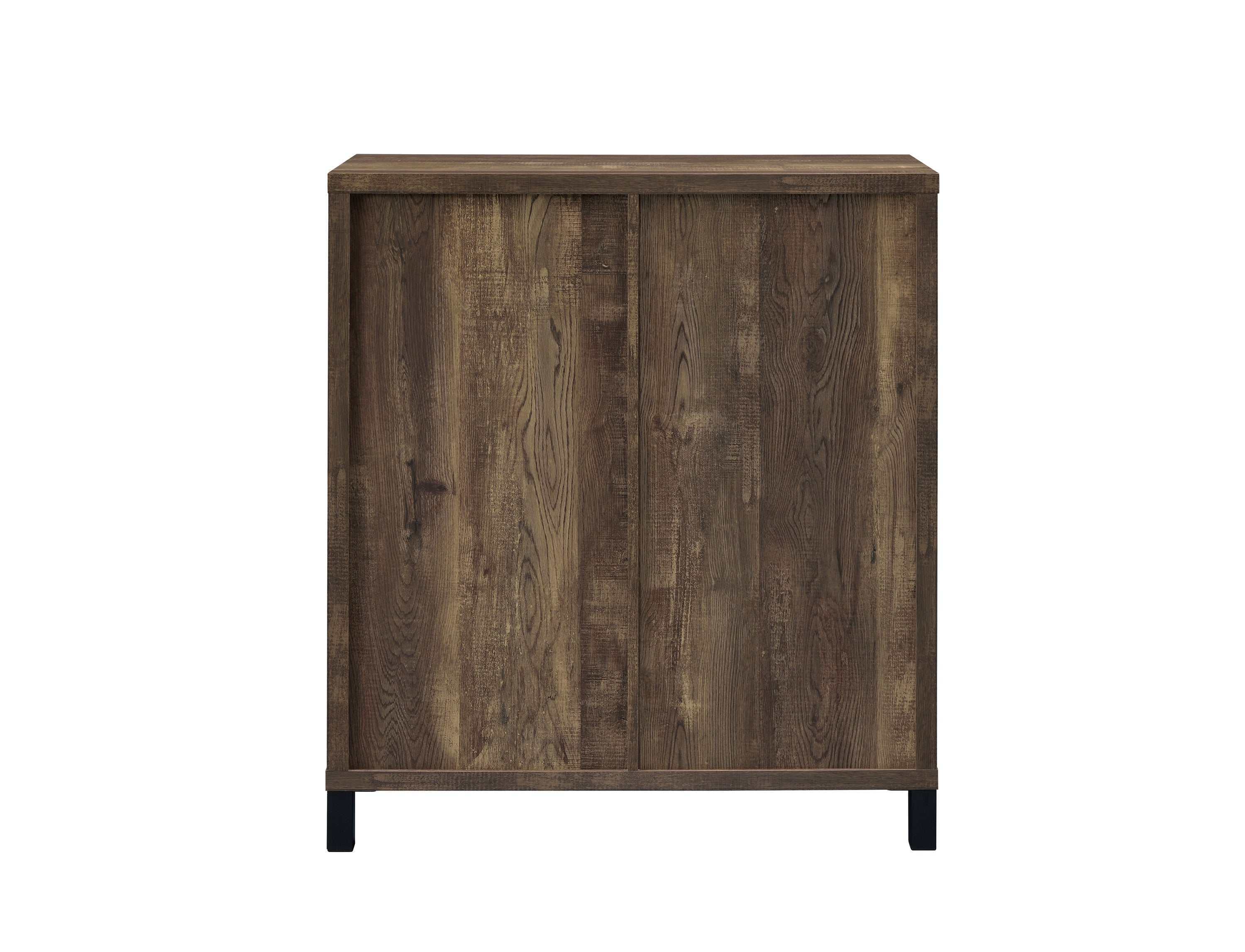 Arlington Sliding Door Home Bar Wine Cabinet Rustic Oak