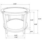 Camillo Round Solid Wood Coffee Table Maple Brown
