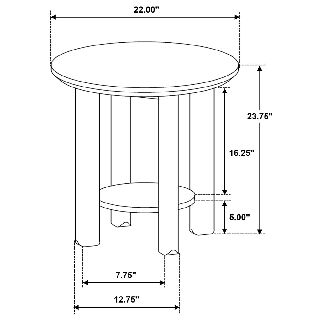 Ottowa 35-inch Round Wood Cocktail Coffee Table Brown