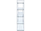 Elmer 63-inch 5-shelf Bookshelf Clear and Chrome