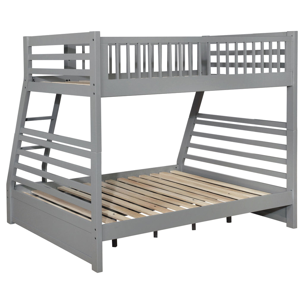 Ashton 2-drawer Wood Twin Over Full Bunk Bed White