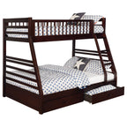 Ashton 2-drawer Wood Twin Over Full Bunk Bed White
