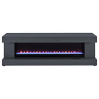 Mallory TV Stand Fireplace Console Bluetooth Speaker Black High Gloss