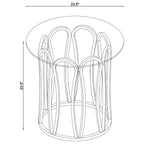 Monett Round Glass Top Coffee Table Chocolate Chrome