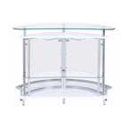 Amarillo Freestanding Glass Top Home Bar Wine Cabinet Black