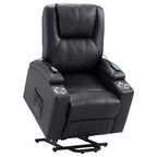 Armstrong Upholstered Power Lift Massage Recliner Espresso