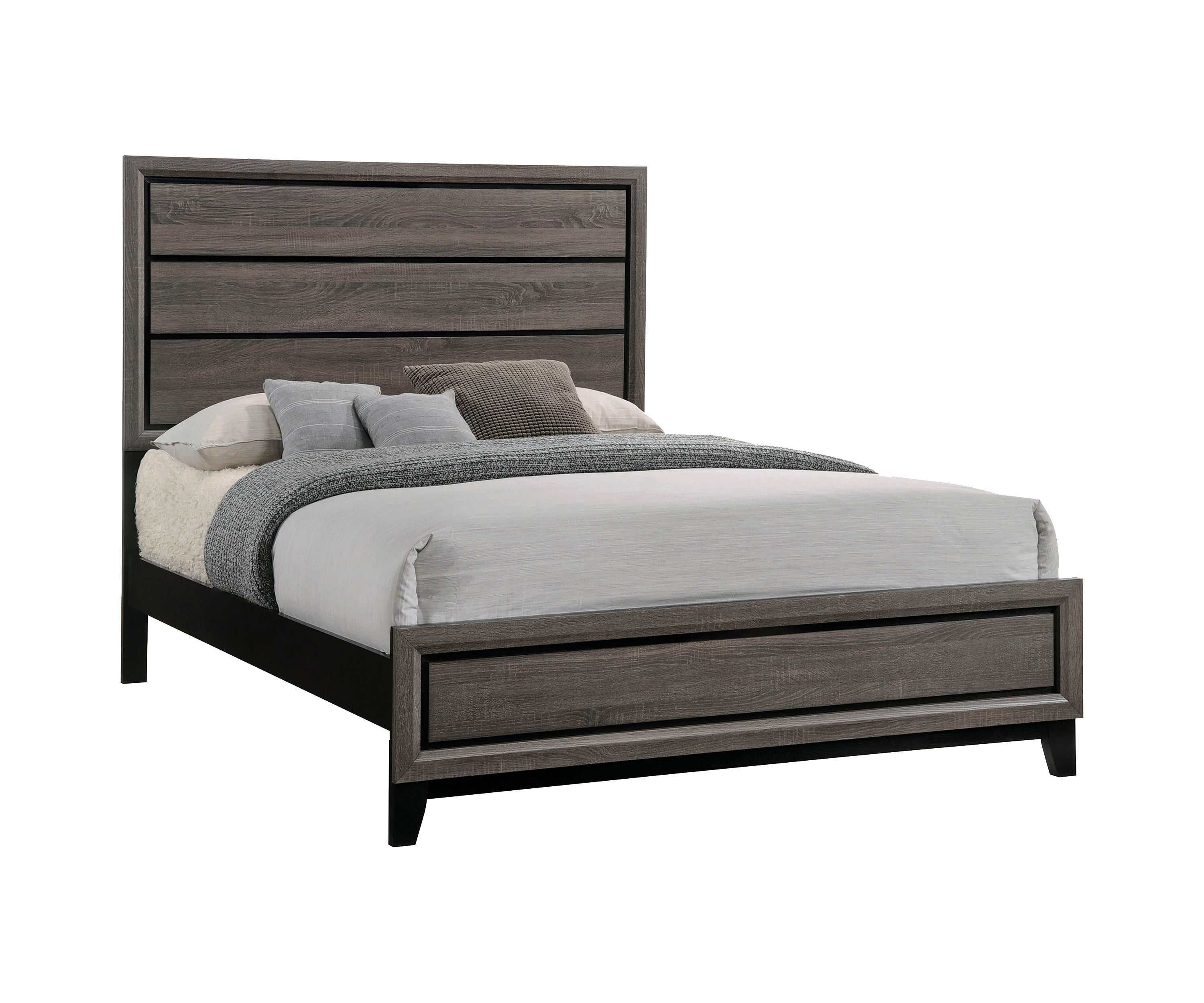 Watson Five-piece Queen Bedroom Set Grey Oak