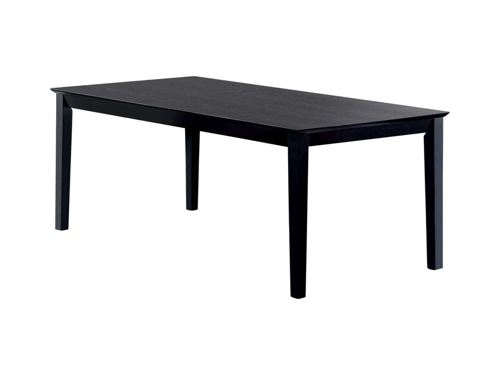 Louise Rectangular 78-inch Extension Leaf Dining Table Black