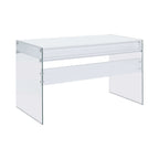 Dobrev 48-inch 2-drawer Writing Desk White High Gloss