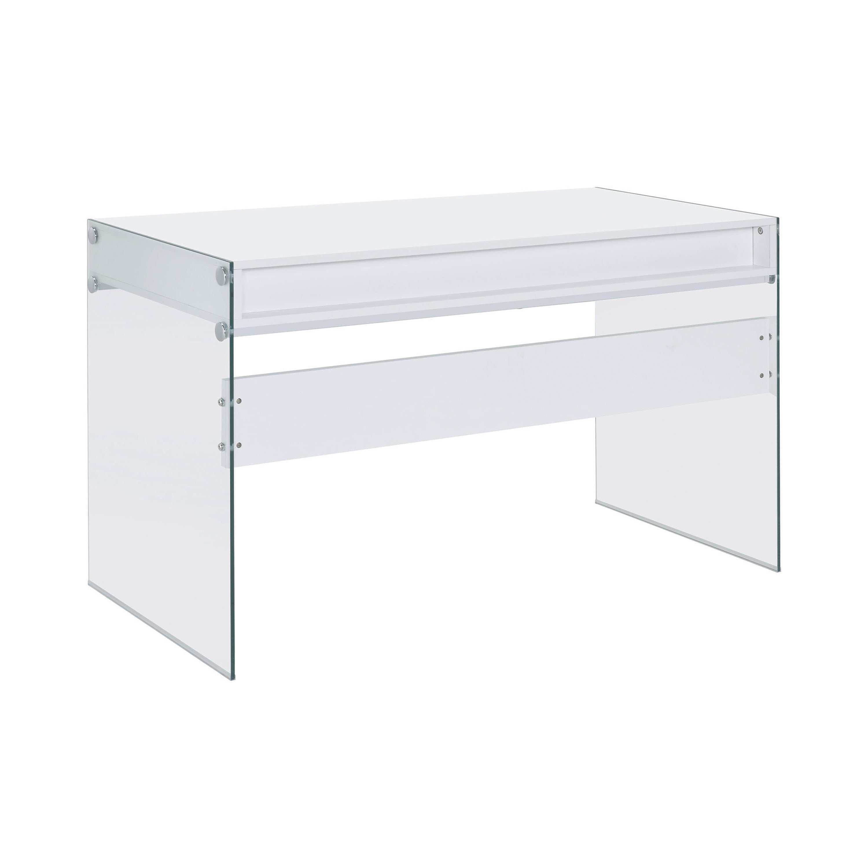 Dobrev 48-inch 2-drawer Writing Desk White High Gloss