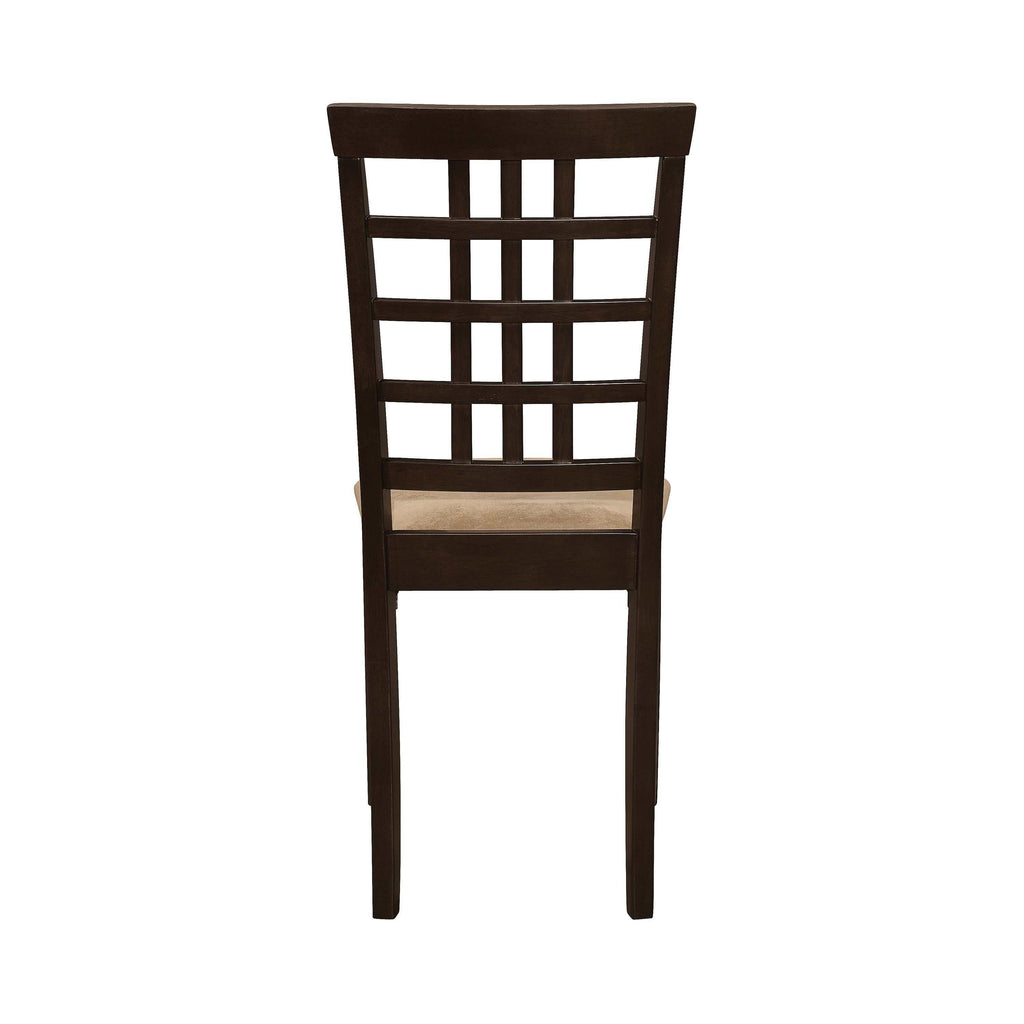 Kelso Lattice Back Dining Side Chair Cappuccino (Set of 2)