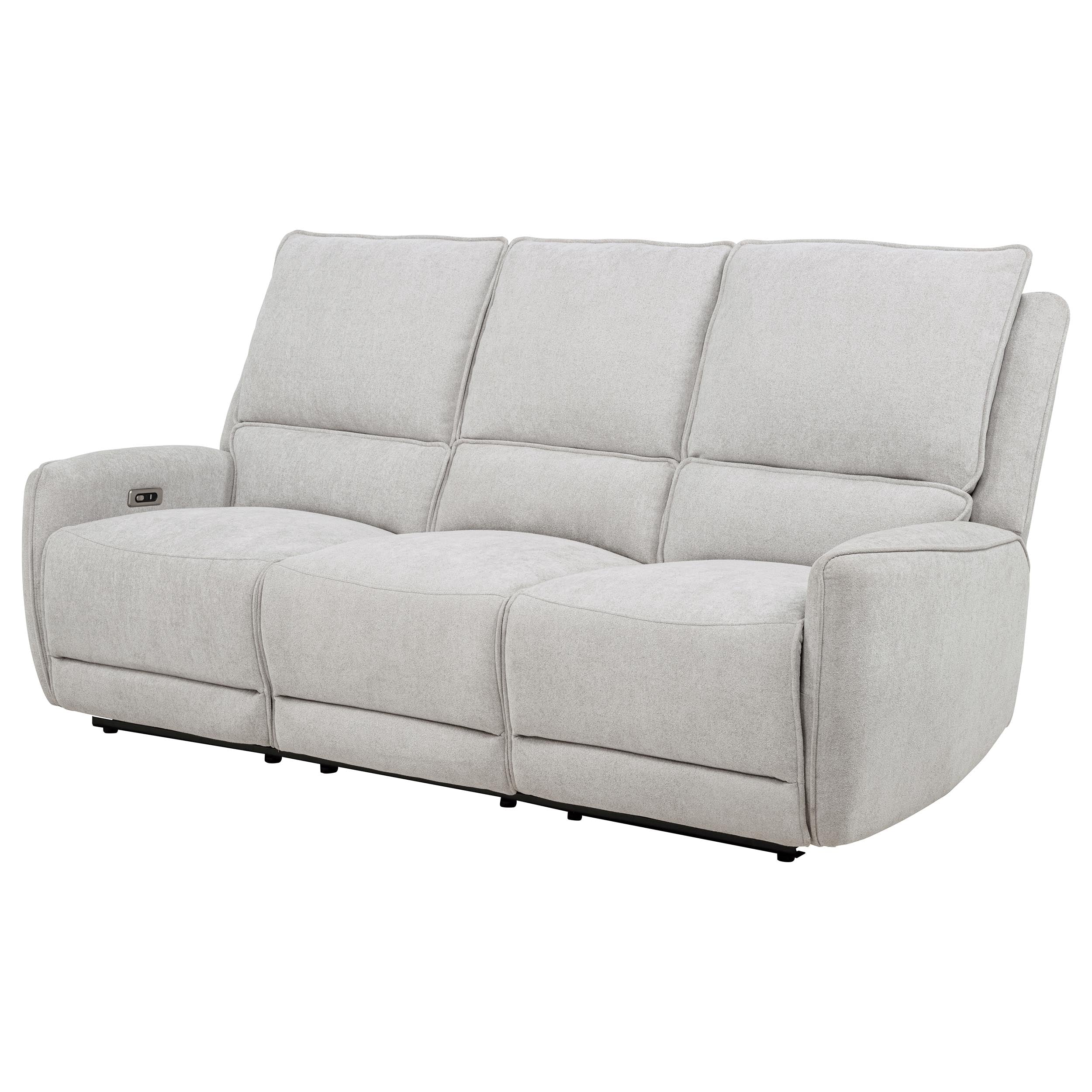 Sylmar 2-piece Chenille Power Reclining Sofa Set Dove Grey