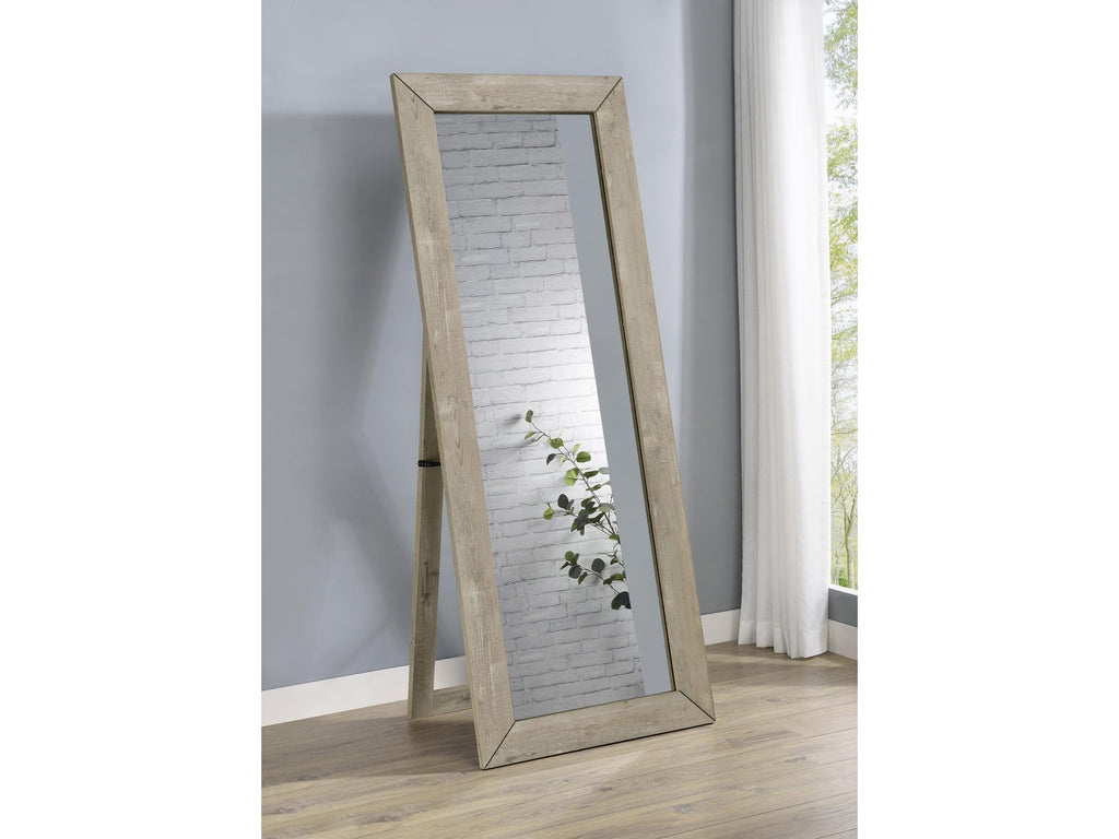 Cadence Tempered Glass Full Length Mirror Grey Washed Oak
