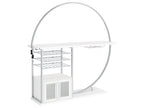 Risley 2-door Circular LED Wine Cabinet White High Gloss
