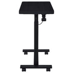 Westpark Pneumatic Adjustable C-Shape Side Table with Casters Black