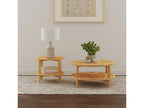 Camillo Round Solid Wood Coffee Table Maple Brown