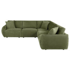 Elysia 6-piece Chenille Upholstered Modular Sectional Sofa Green