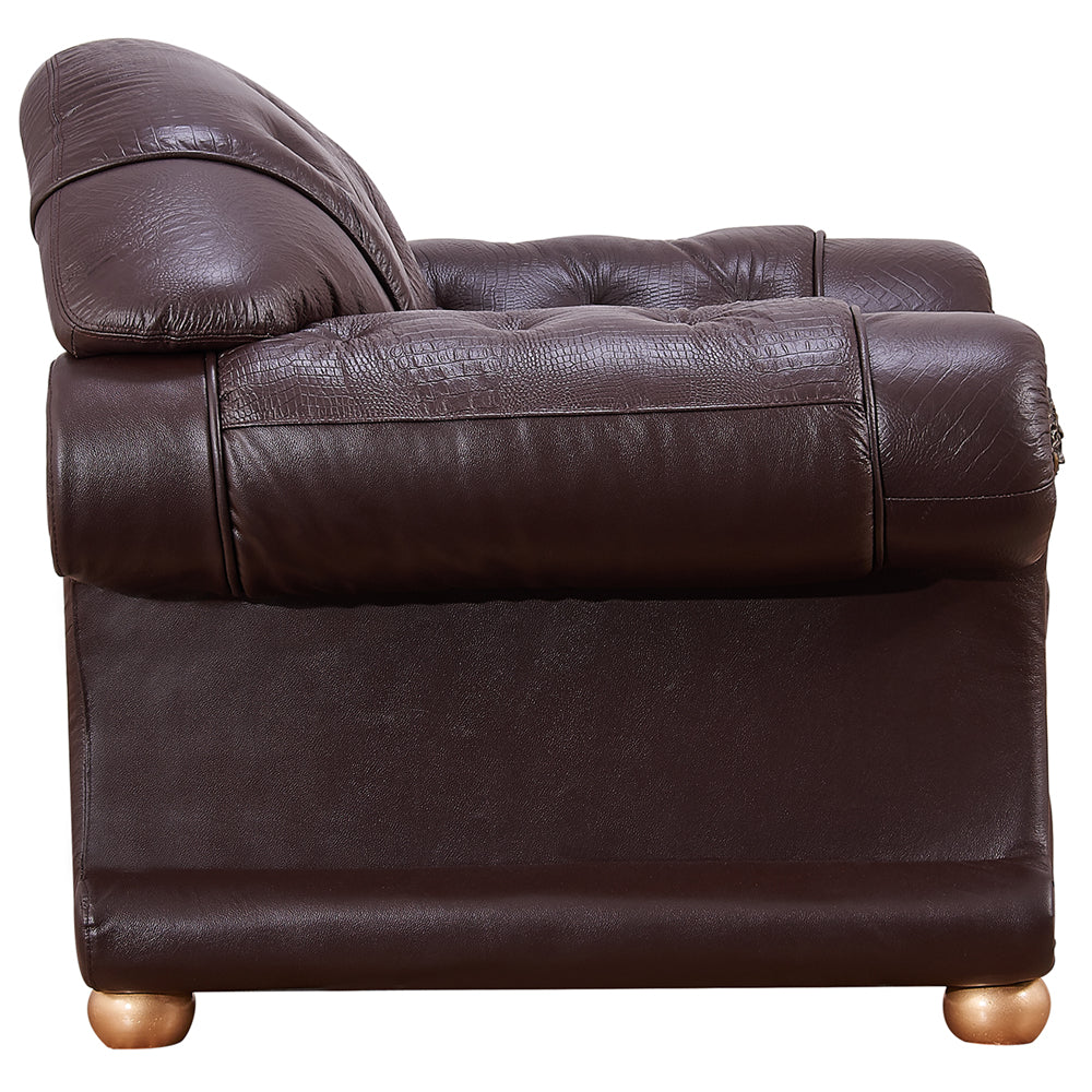 ESF Furniture - Apolo 3 Piece Living Room Set in Brown - APOLO3BROWN