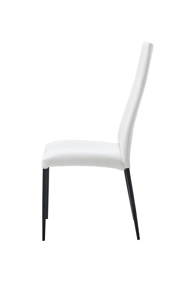 ESF Furniture - 2417 Dining Table 5 Piece Dining Room Set in White - 2417TABLEWHITE-5SET