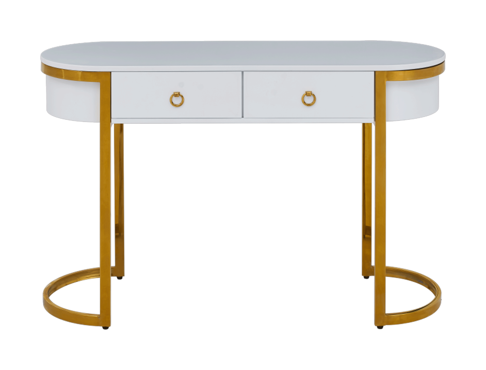 ESF Furniture - 131 Gold Marble Dining Table 8 Piece Dining Room Set - 131DININGTABLEGOLD-8SET