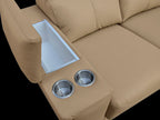 ESF Furniture - 8312 Sectional Sofa with Sliding Seats in Beige - 8312SECTIONALLEFT