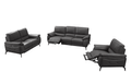 ESF Furniture - 2934 Living Room 3 Piece Living w/Electric Recliner Room Set in Dark Gray - 29343DARKGREYSLC-3SET