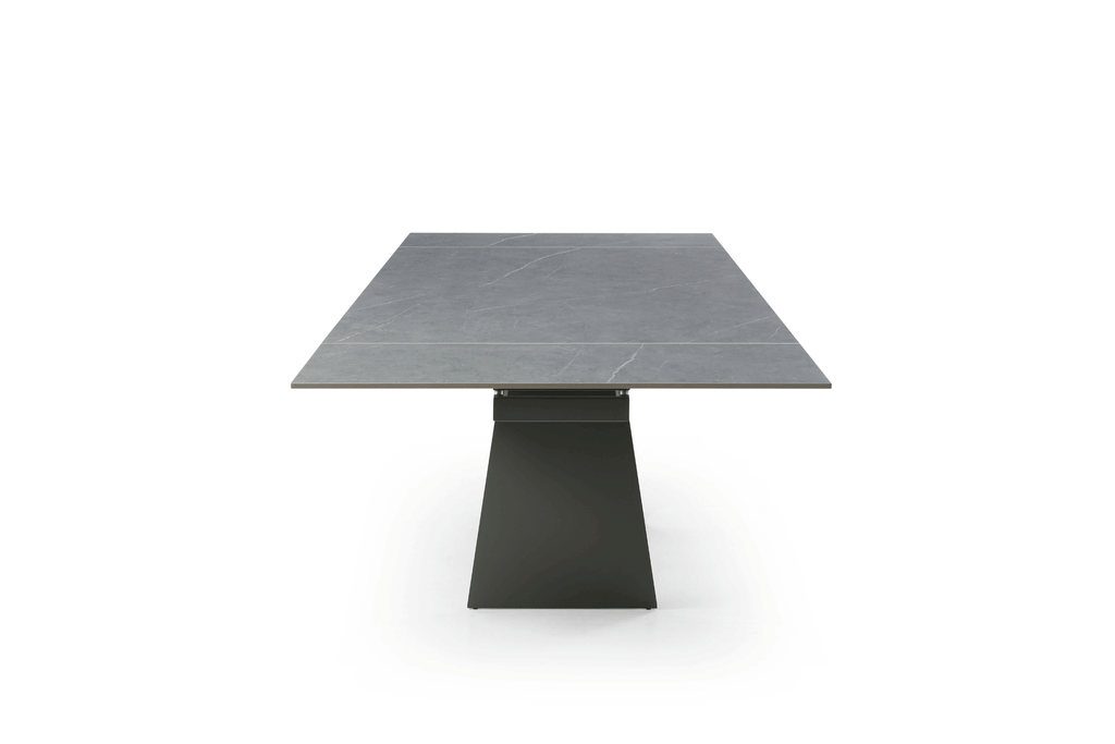ESF Furniture - 9087 Dining Table 7 Piece Dining Room Set in Dark Gray - 9087TABLEDARKGREY-7SET